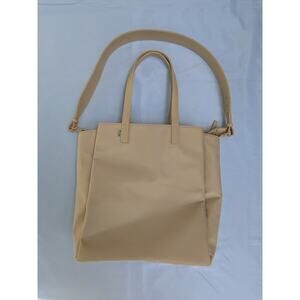 BÉIS Commuter Tote Beige Laptop Work Travel Bag Shoulder Crossbody 13”